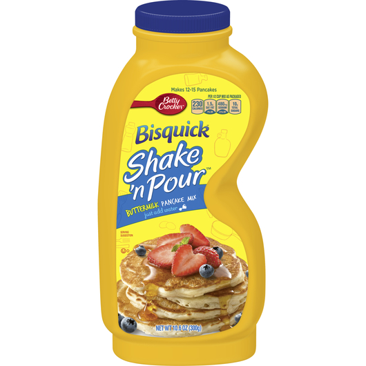 Betty Crocker Bisquick Shake 'n Pour, Buttermilk Pancake Mix, 10.6 oz - Front