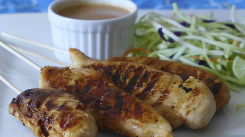 Sweet and Spicy Chicken Satay Skewers