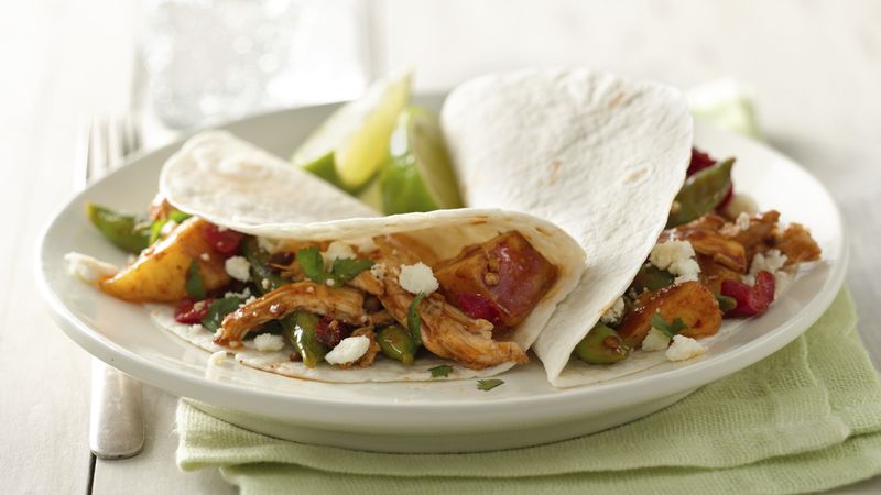 Chipotle Chicken and Vegetable Tacos