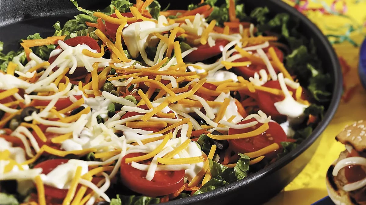 Pizza Party Layered Salad