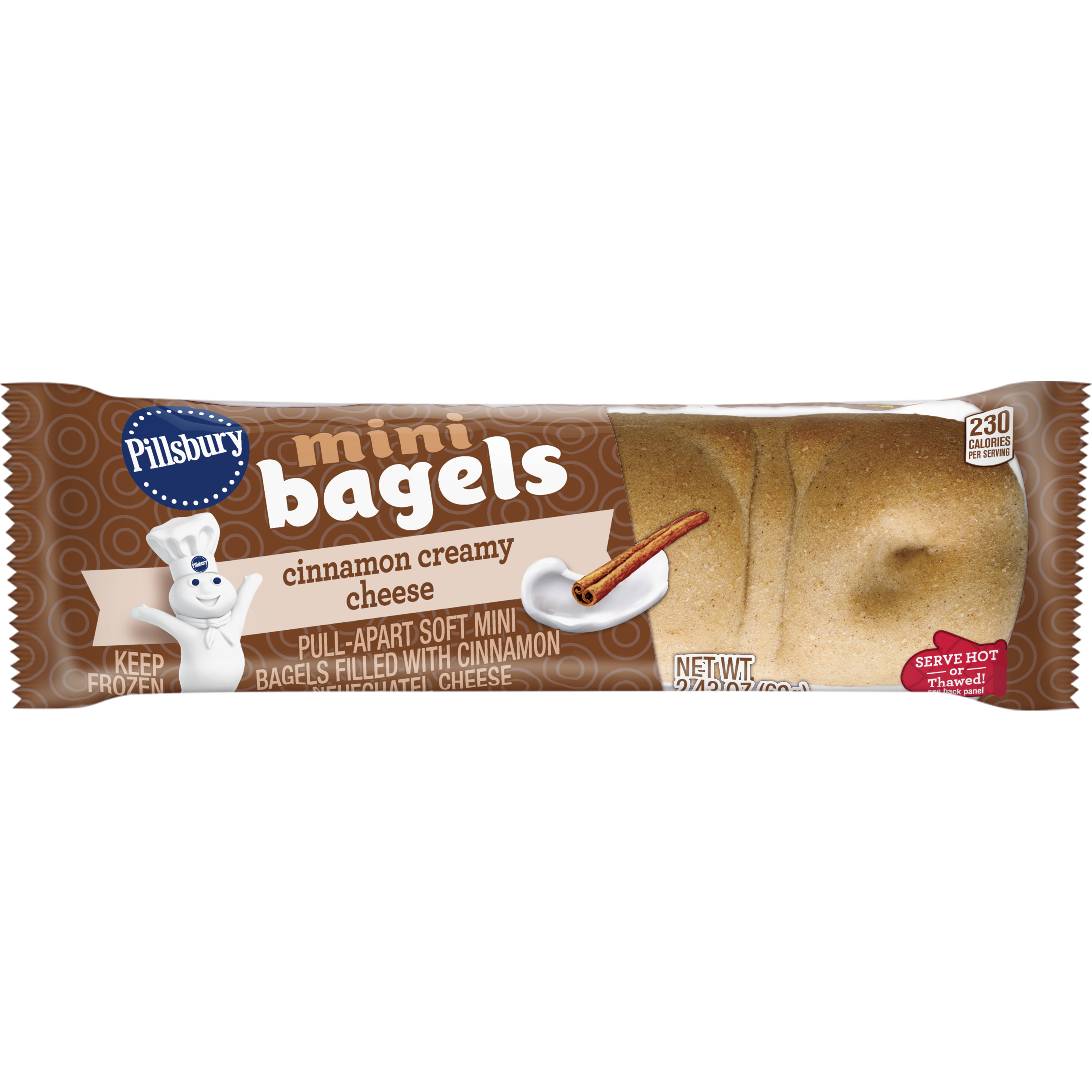 Pillsbury™ Frozen Mini Bagels Cinnamon Creamy Cheese 2.43 Oz