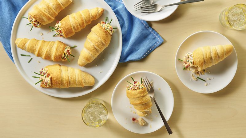 Cheddar-Bacon Stuffed Crescent Roll Carrots