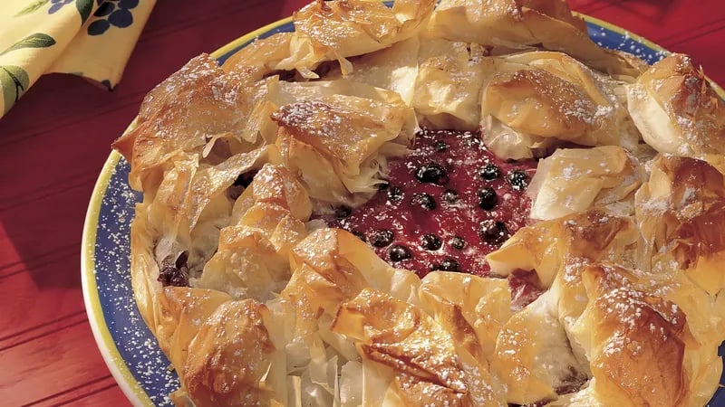 Blueberry-Raspberry Phyllo Croustade