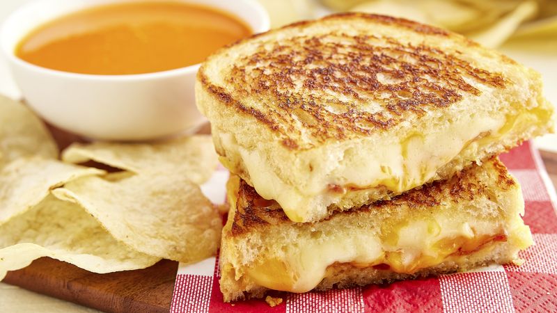 Grilled Three-Cheese Bacon Sandwiches