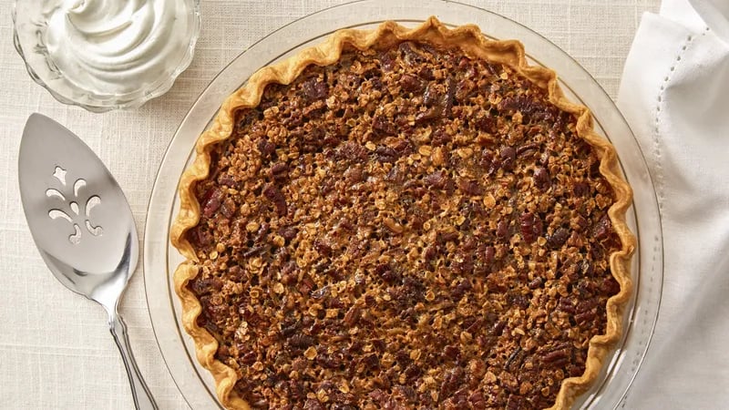 Decadent Pecan Pie (lighter recipe)