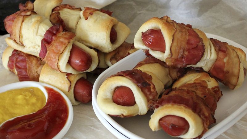 Bacon-Wrapped Crescent Dogs