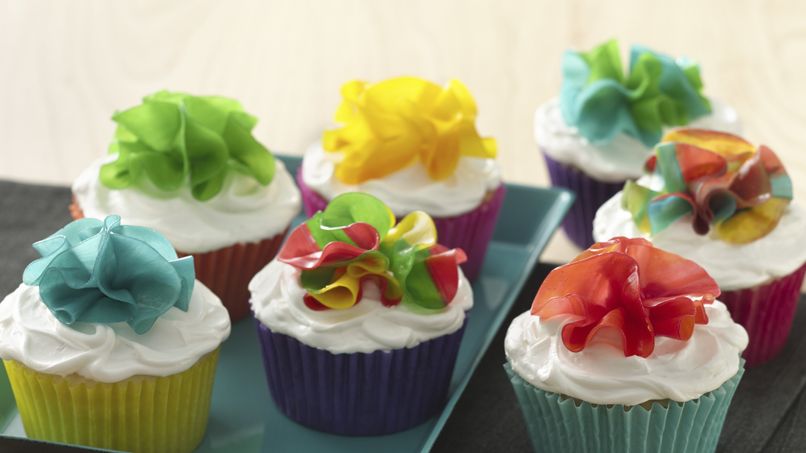 Cupcakes con flores frutales