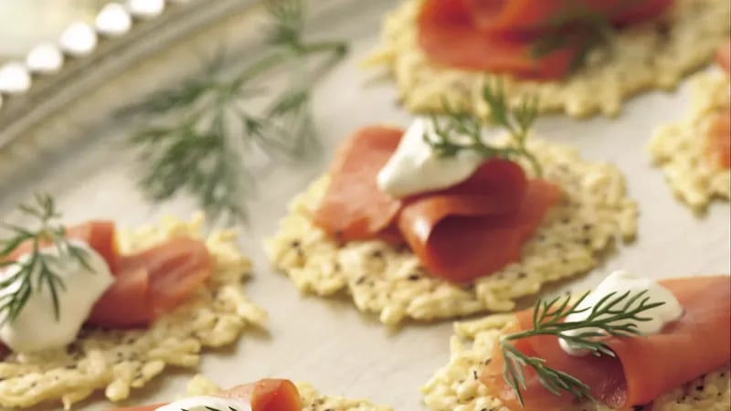 Parmesan Rounds with Lox