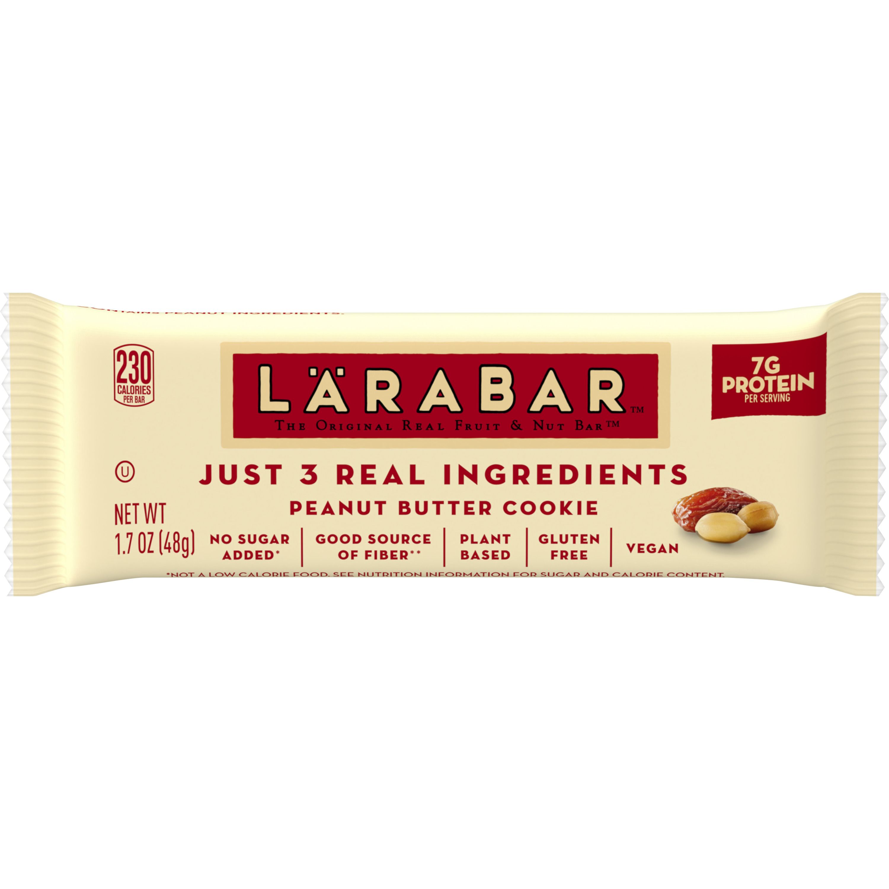 Front - 3D Larabar(TM) Fruit and Nut Bars Peanut Butter Cookie (16 ct) 1.7 oz