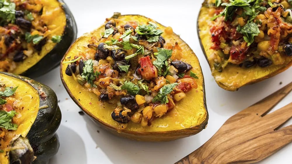 Taco-Stuffed Acorn Squash