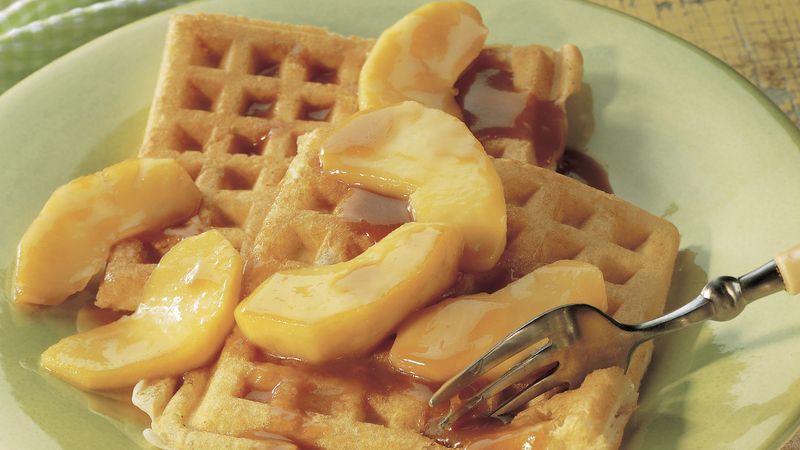 Caramel Apple-Topped Waffles