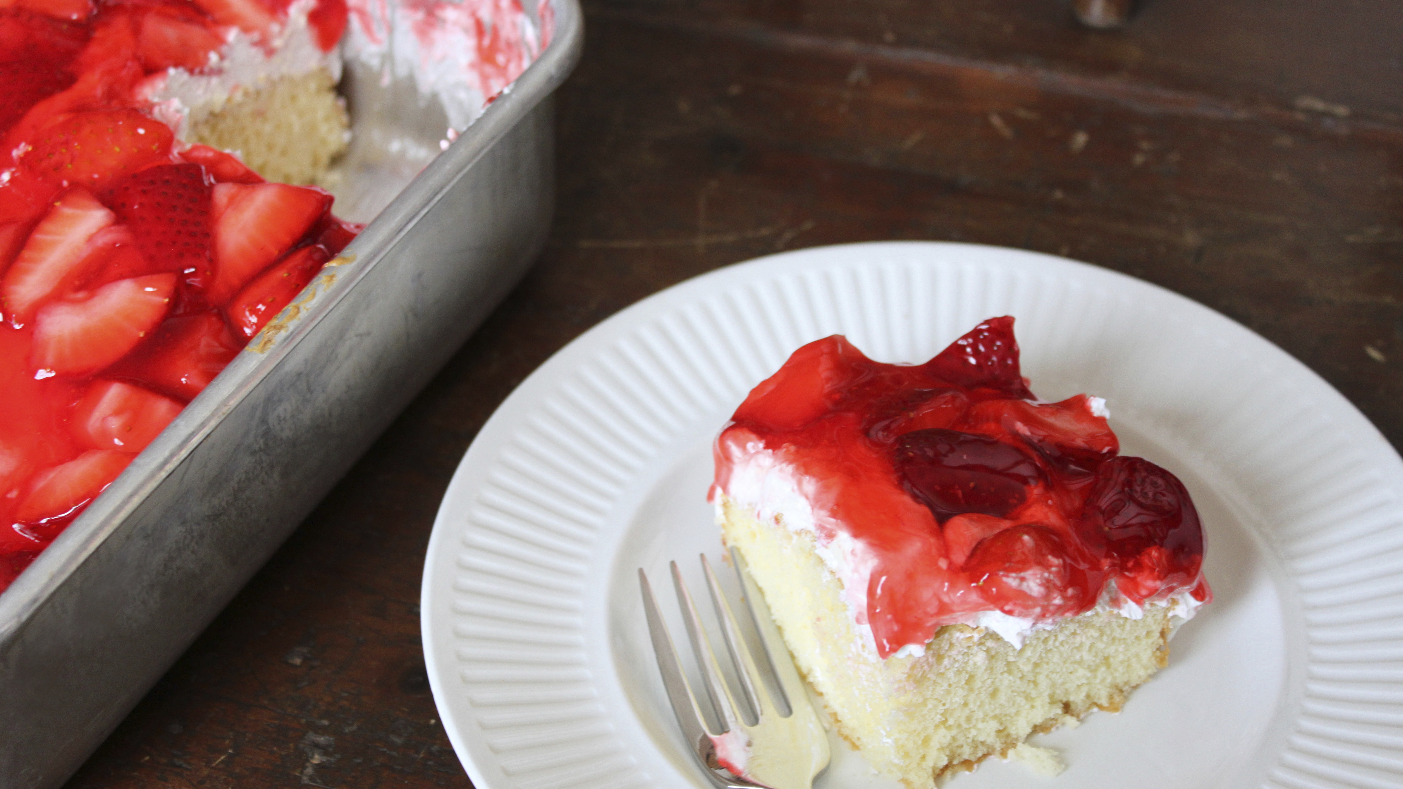 Strawberry Shortcake with Angel Food Cake - Joyous Apron