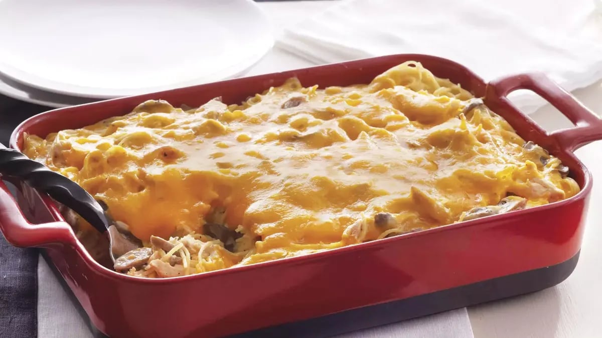 Chicken Tetrazzini Bake