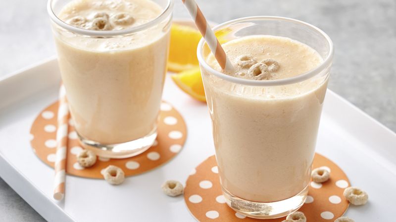 Orange Crème and Cereal Smoothies