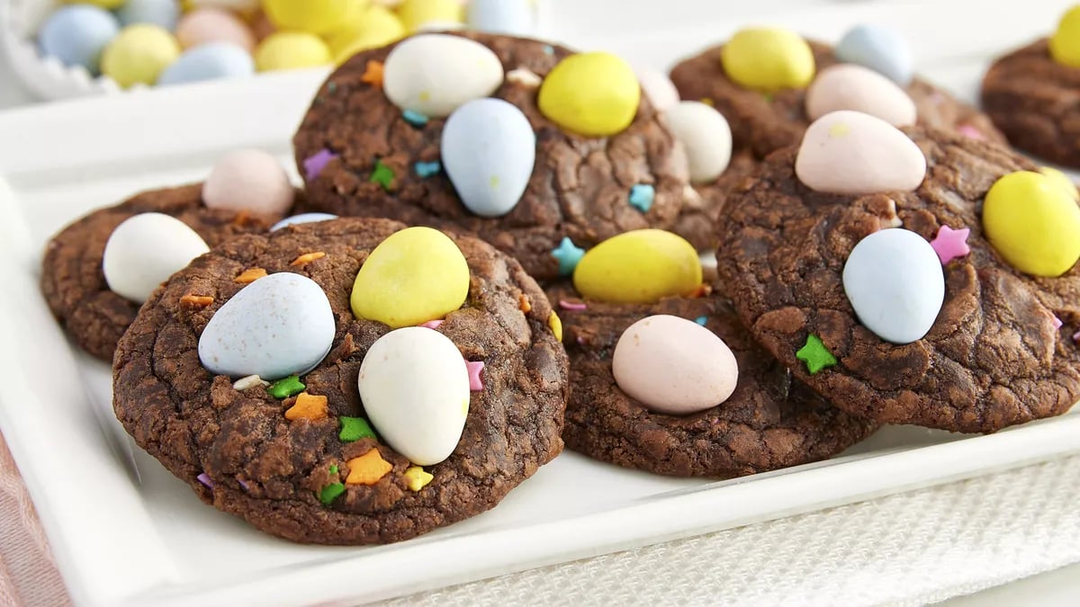 Easter Egg Brownie Cookies