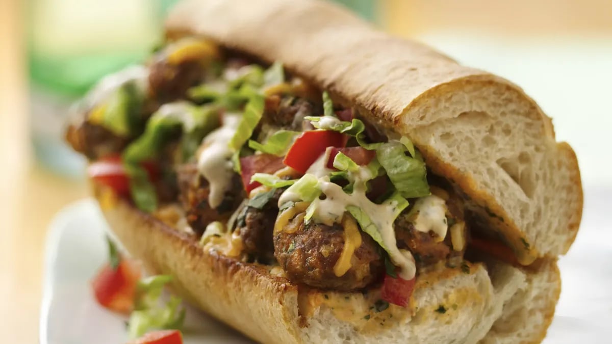 Toasted Mexi-Meatball Hoagies