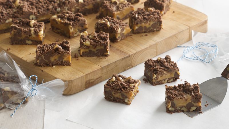 Double-Chocolate and Caramel Bars (Cookie Exchange Quantity)