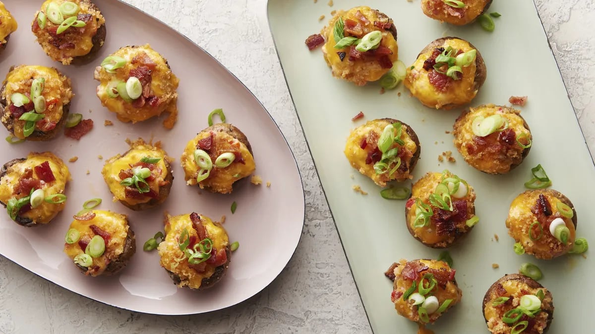 Pimiento Cheese-Stuffed Mushrooms