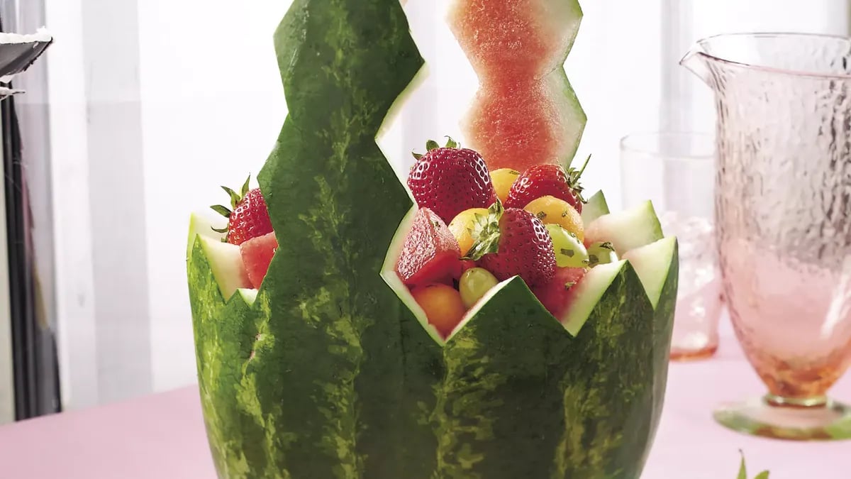 Minted Watermelon Basket