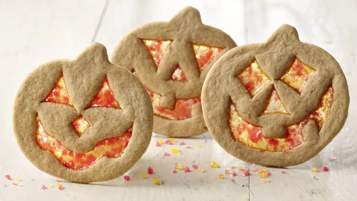 Giant Glowing Pumpkin Cookies