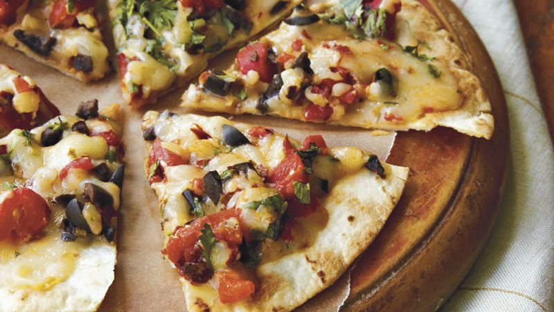 Open-Face Chile-Cheese Quesadillas
