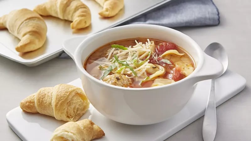 Italian Meatball and Tortellini Soup