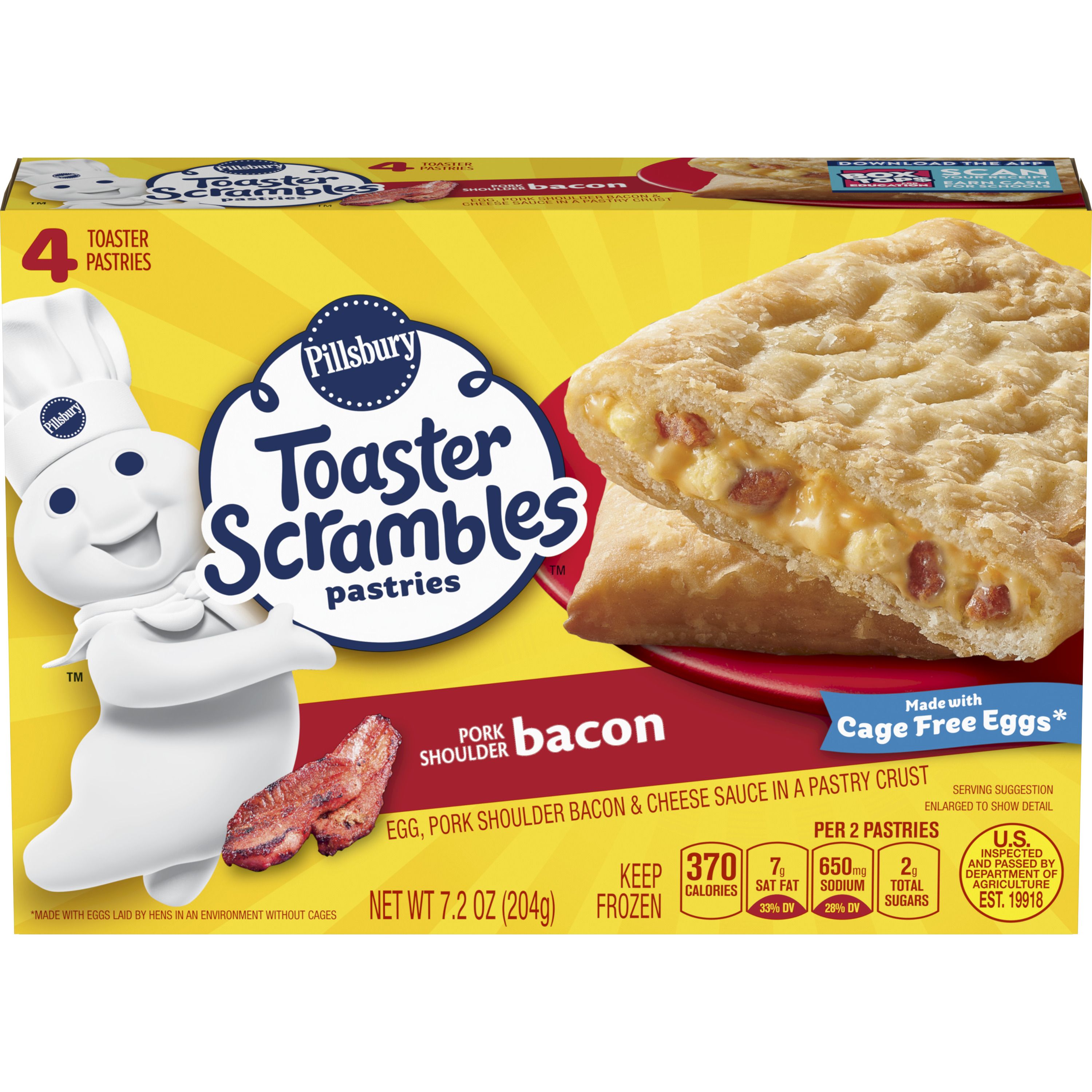 Pillsbury™ Bacon Toaster Scrambles - Front