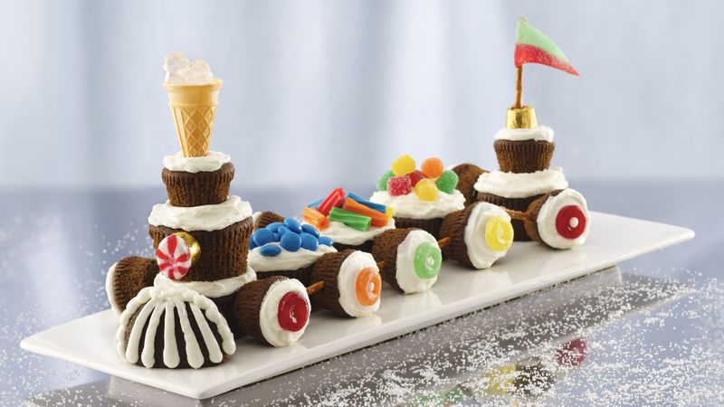 Snow-Capped Gingerbread Trains