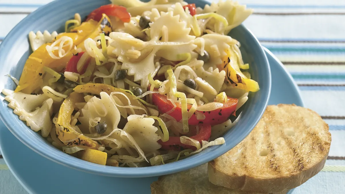 Lemony Leeks and Pasta Salad