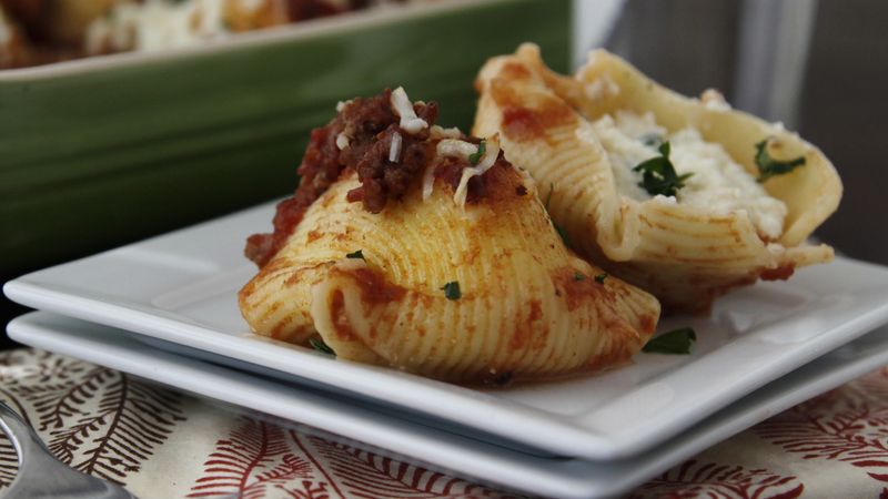 Stuffed Pasta Shells Bolognese - DIVERSE DINNERS