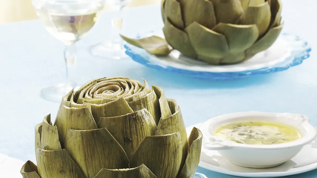 Artichokes with Rosemary Sauce