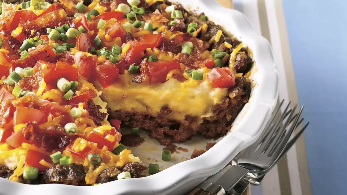 Bacon-Cheeseburger Potato Pie