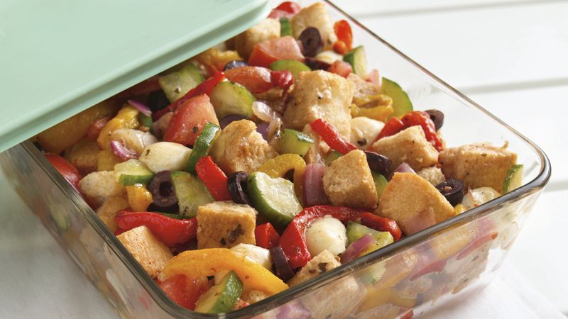 Grilled Bell Pepper Panzanella Salad