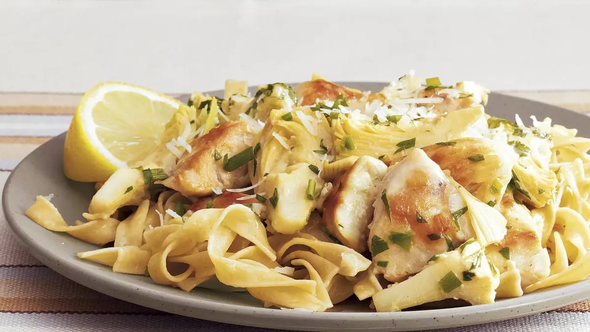 Chicken-Artichoke Pasta with Herbs