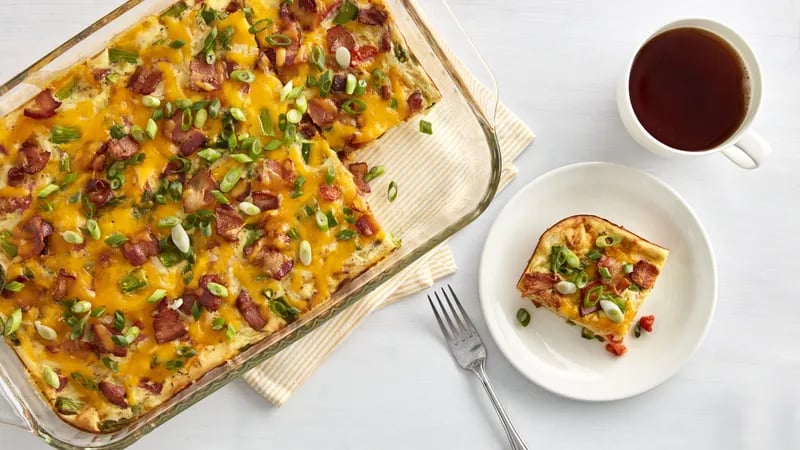 Easy Bacon and Asparagus Egg Casserole