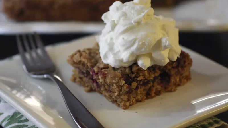 Cranberry-Pomegranate-Oatmeal Squares