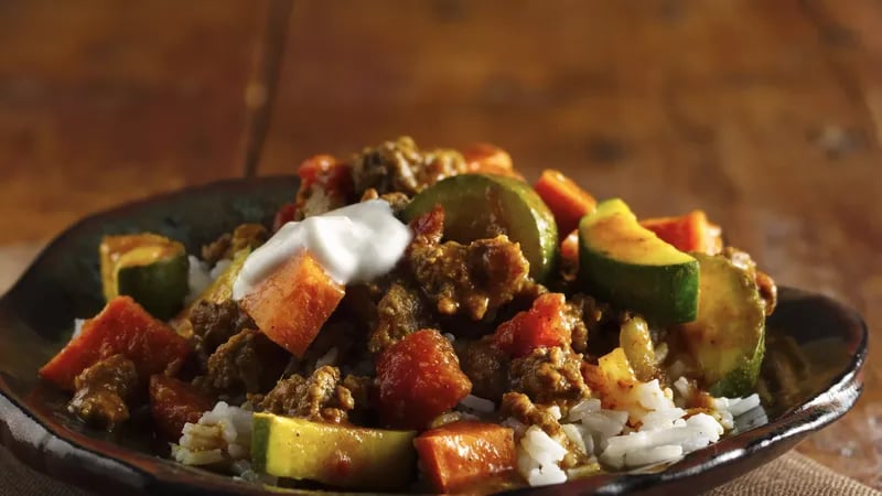 Beef, Summer Squash and Sweet Potato Curry