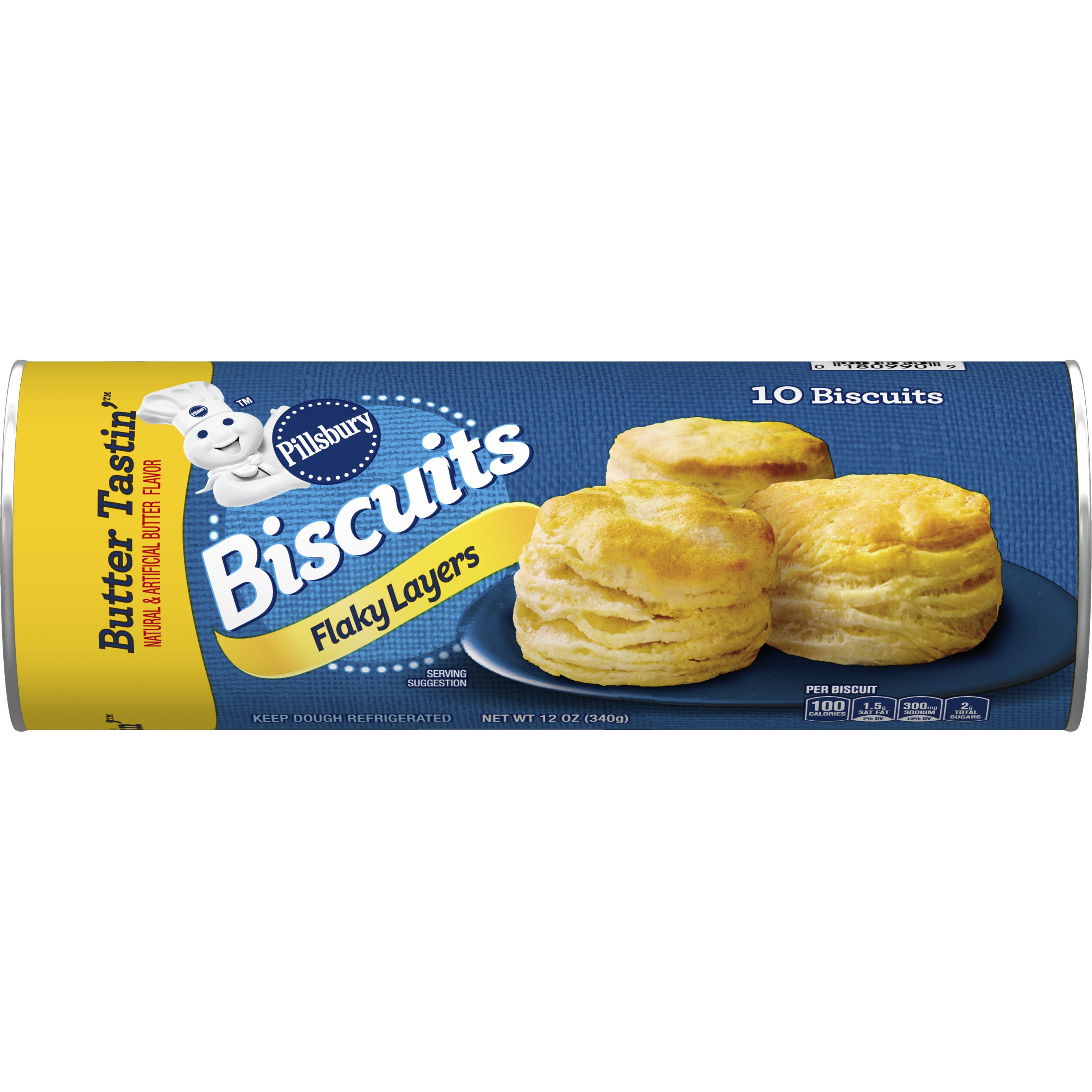 Pillsbury™ Flaky Layers Butter Tastin’ Biscuits 10 ct - Front