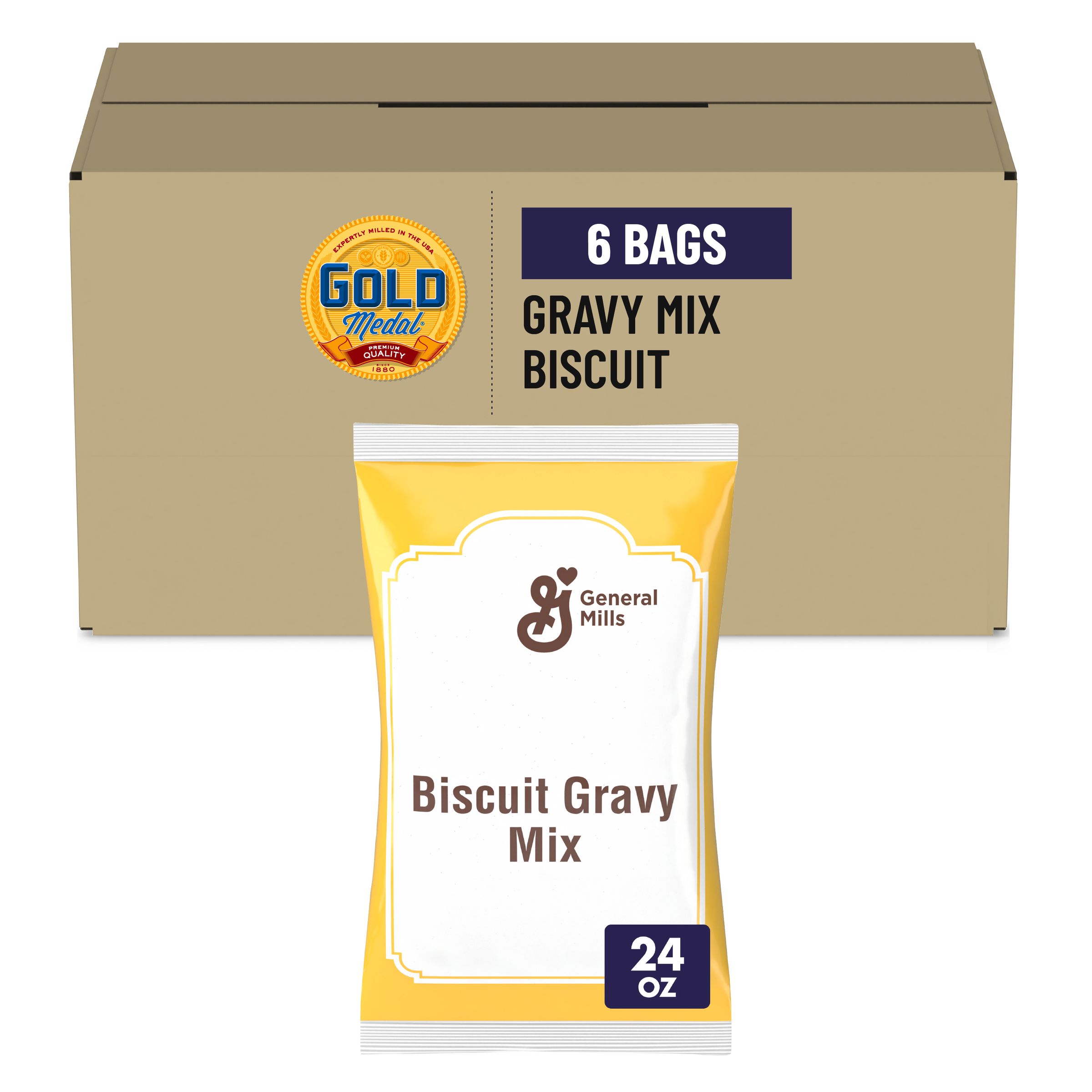  Case Optimized Hero General Mills Gravy Mix Bag Biscuit 6/1.5 LB