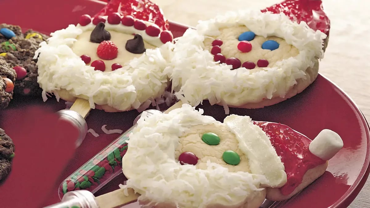 Santa-on-a-Stick Cookies