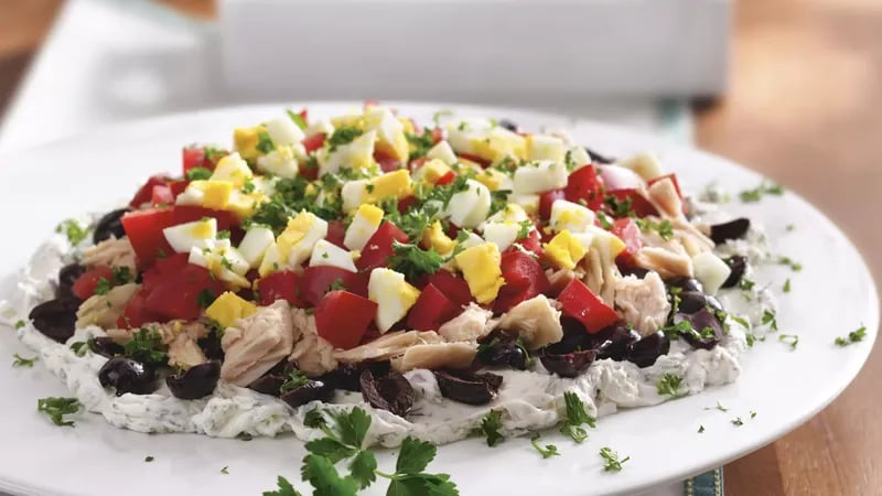 Layered Mediterranean Tuna Spread