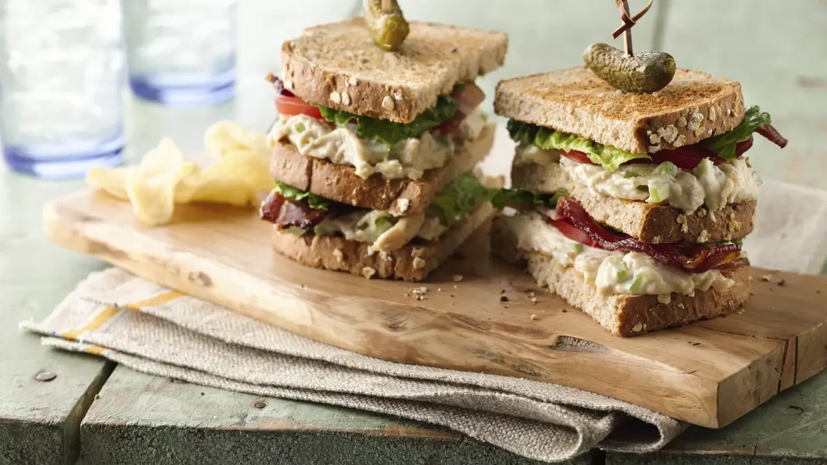 Chicken Salad Club Sandwich Stackers