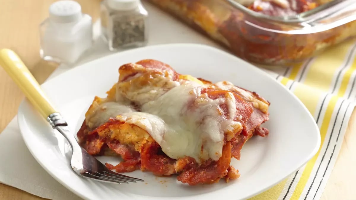 Gluten-Free Impossibly Easy Pizza Bake