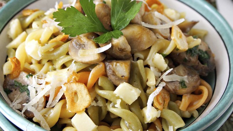 Short Pasta with Mushrooms and Cheese