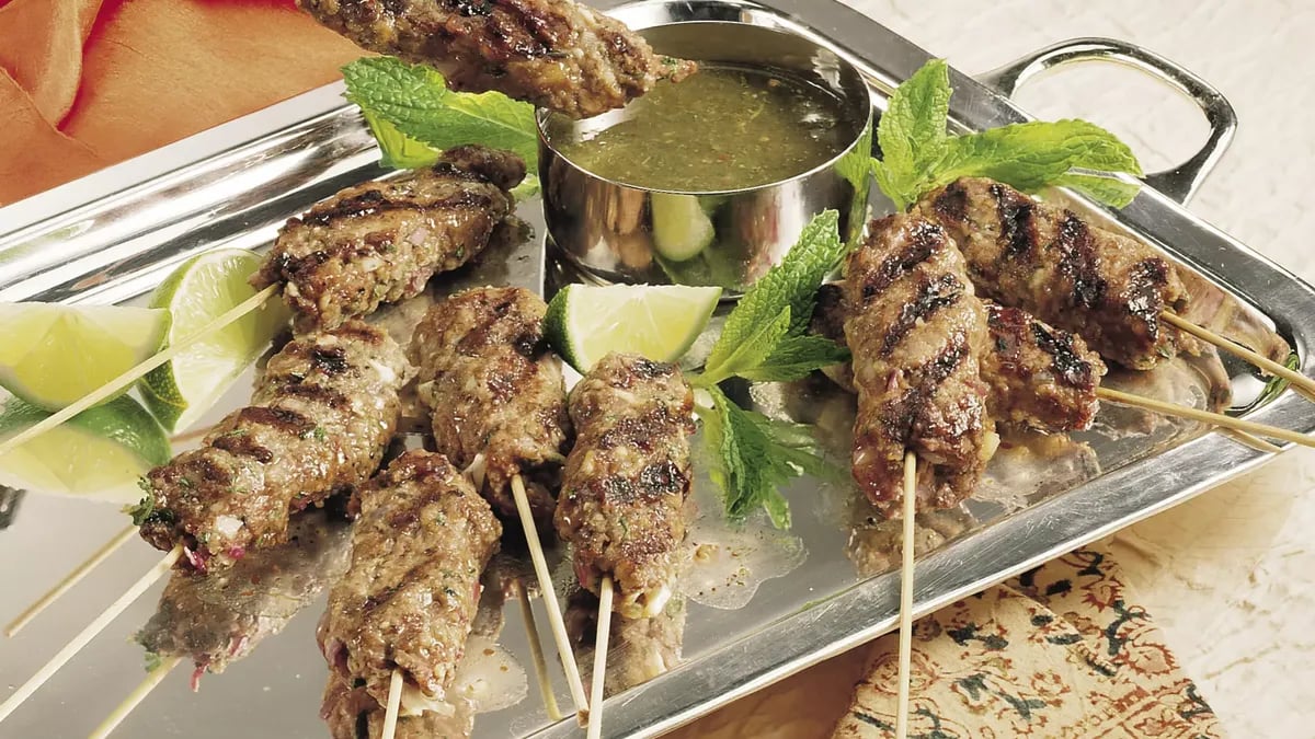 Grilled Ground Lamb on Skewers (Seekh Kabobs)