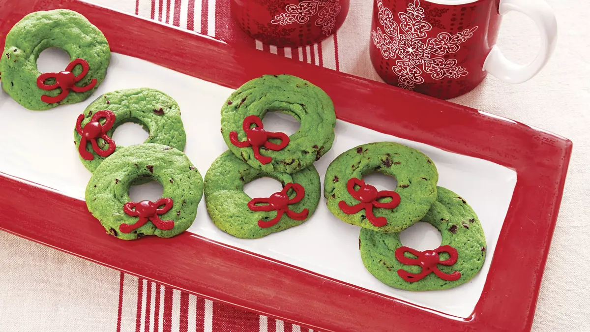 Christmas Wreath Cookies