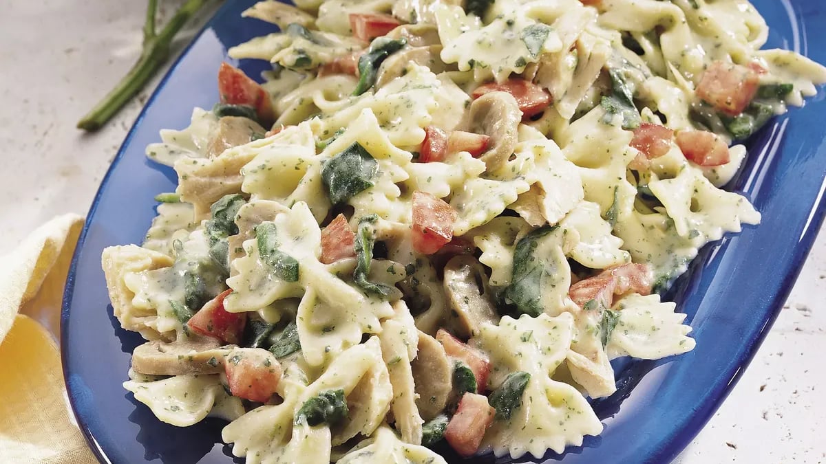 Tuna Bow Tie Pasta Florentine