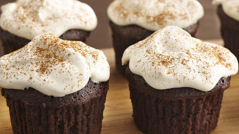 Chai Brownie Cupcakes with Creamy Froth