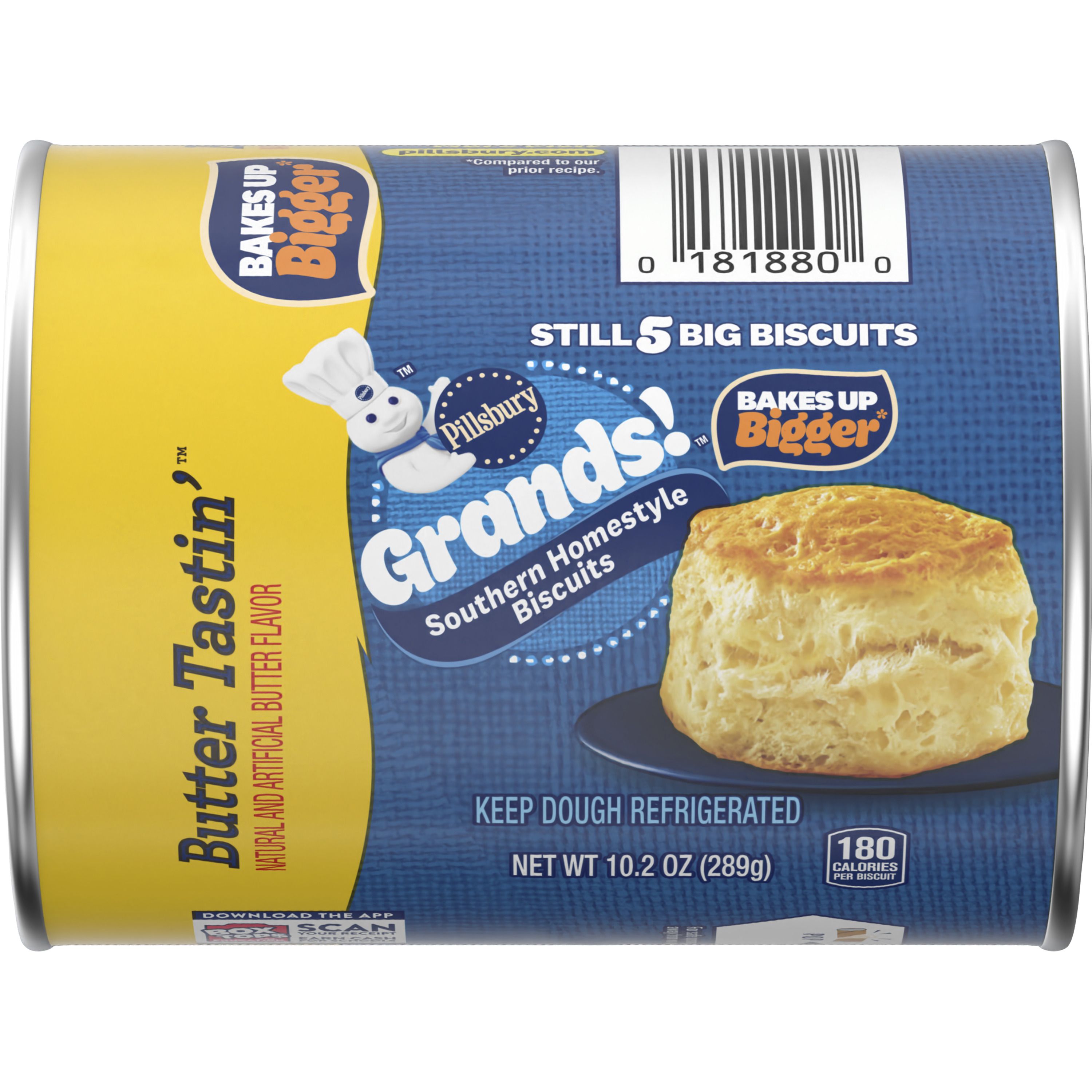 Grands!™ Southern Homestyle Butter Tastin’™ Biscuits 5 ct - Front