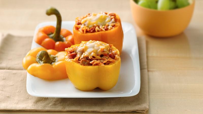 Slow-Cooker Pizza-Stuffed Peppers